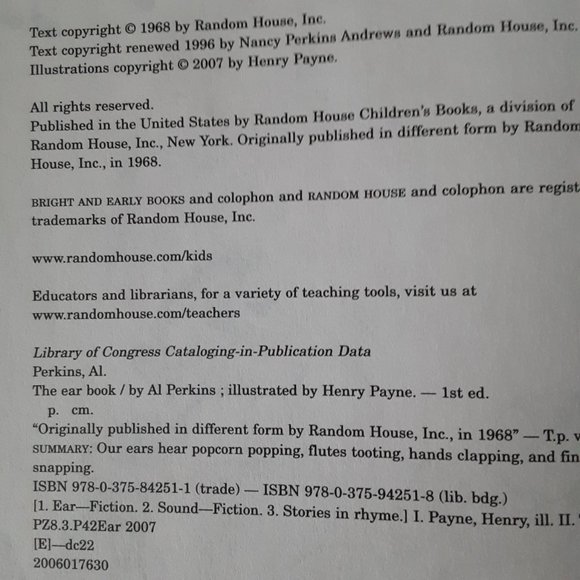 Two Classic Children's Beginner Books, Are You My Mother and The Ear Book - Picture 14 of 15